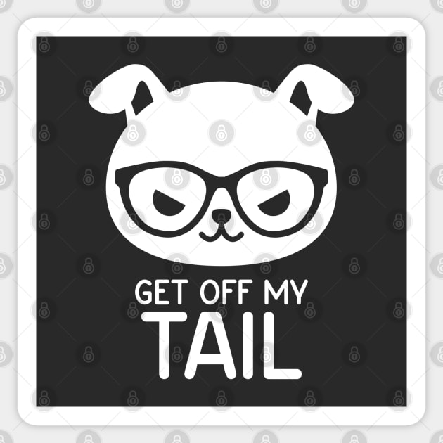 Get Off My Tail Sticker by hya_bm